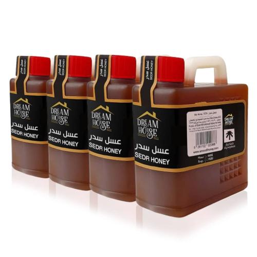 عسل سدر طبيعي جالون 4 كجم (4 عبوات 1 كجم)