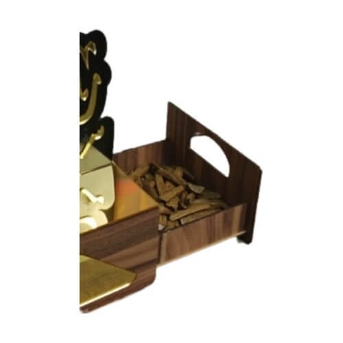 لوحة مكتب فاخرة مع مبخرة بالاسم والوظيفة