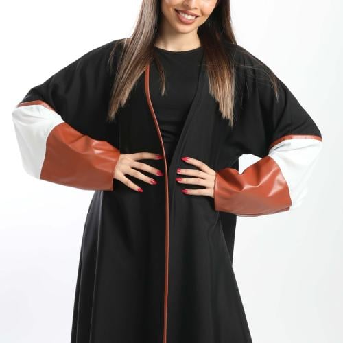 قماش صالونا كوري مع جلد في الاكمام 5071