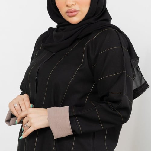 عباية سوداء كلاسيك N1028