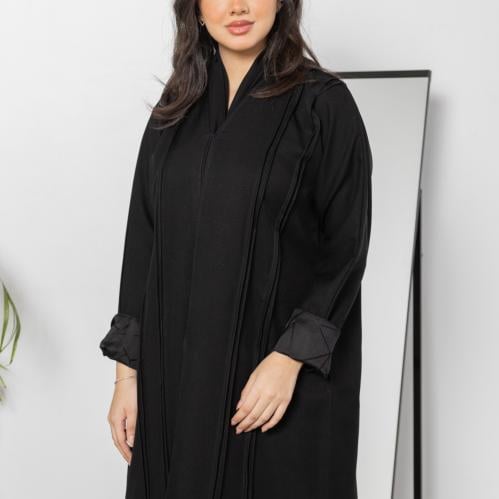 عبايه سوداء ملكي N1019