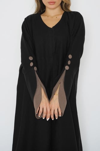 عباية سوداء خامه ممتازة 6030