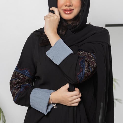 عباية سوداء سادةN1001