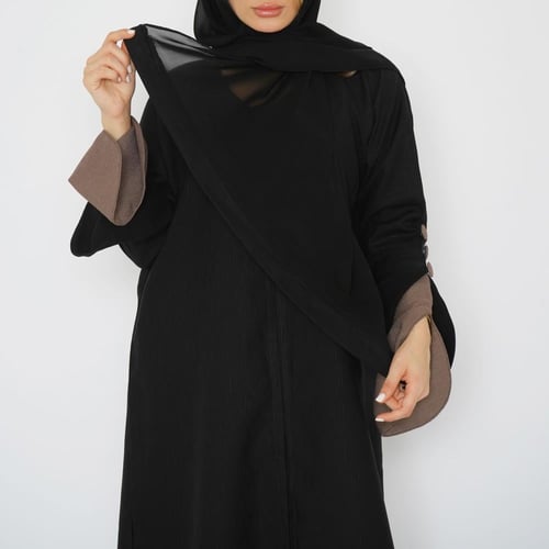 عباية سوداء خامه ممتازة 6030
