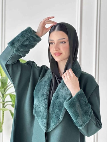 عباية شتوية زيتي | فخامة اللون للمناسبات الهامة 70...