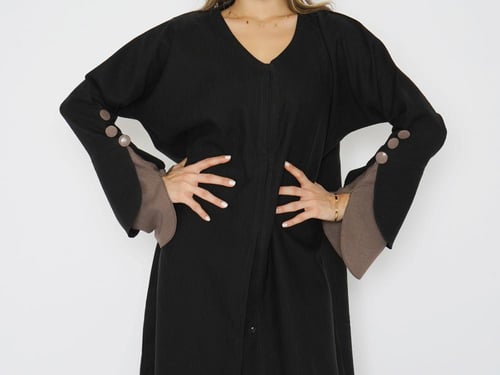 عباية سوداء خامه ممتازة 6030