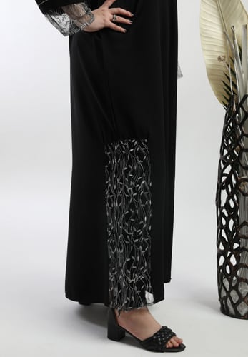 عباية سوداء أنيقة مناسبة للسهرات 5078