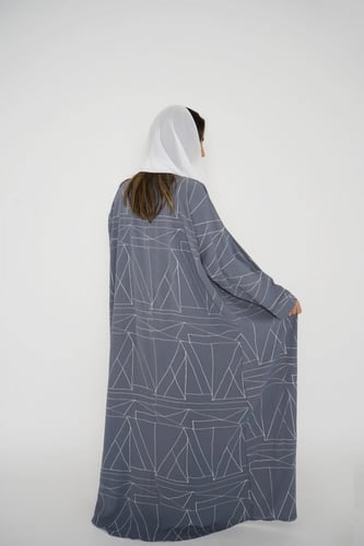 عباية ملونة بخطوط تطريز خيوط 6011