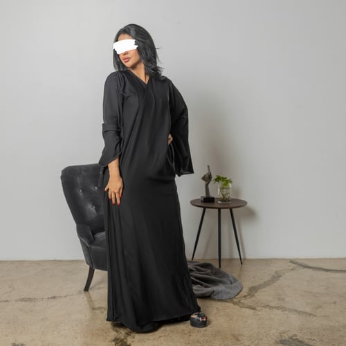 عباية سوداء سادة بلاك بيري بكم واسع 5011