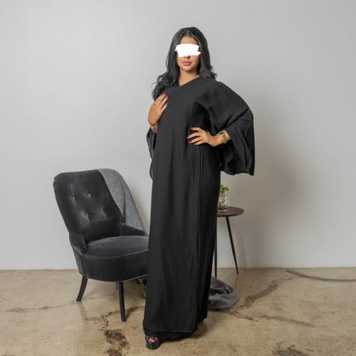 عباية سوداء سادة بلاك بيري بكم واسع 5011