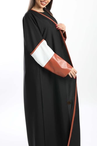 قماش صالونا كوري مع جلد في الاكمام 5071