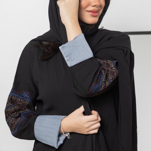 عباية سوداء سادةN1001