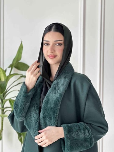 عباية شتوية زيتي | فخامة اللون للمناسبات الهامة 70...