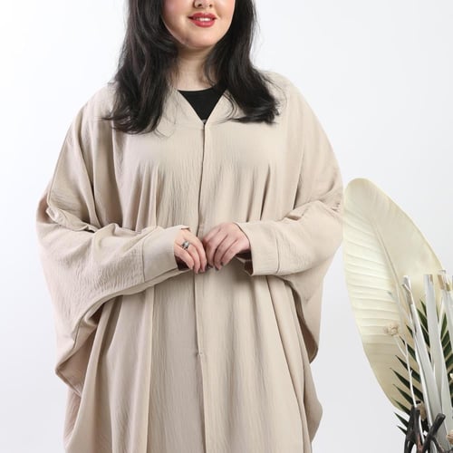 عباية ملونة مشلح باللون البيج 5080
