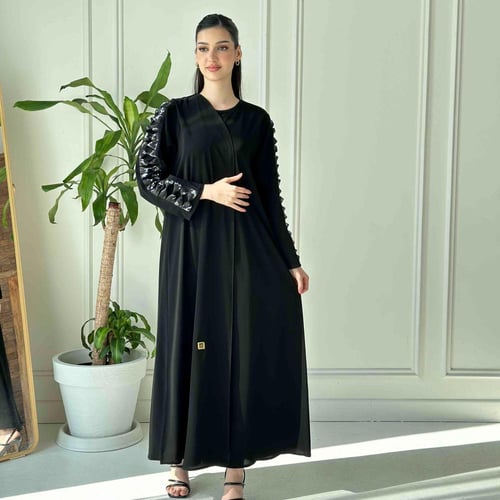 عباية سوداء راقية للمناسبات والطلعات 7017