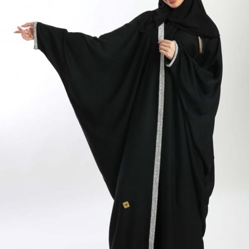 عباية مشلح سوداء بلاك بيري وتطريز أمامي كرستال 506...