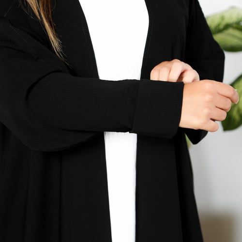 عبايه سوداء سادة 4002