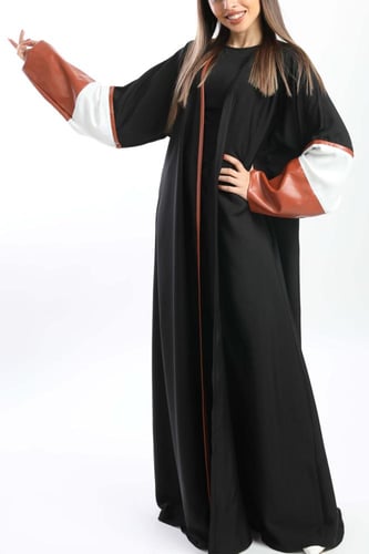 قماش صالونا كوري مع جلد في الاكمام 5071