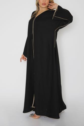 عباية سوداء بلاك بيري اسود مزود بخيوط من الحرير ال...