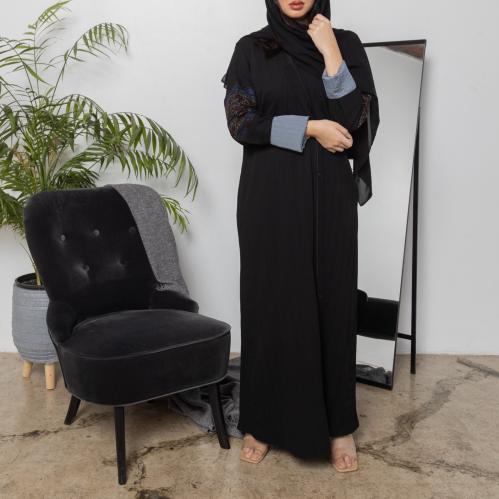 عباية سوداء سادةN1001