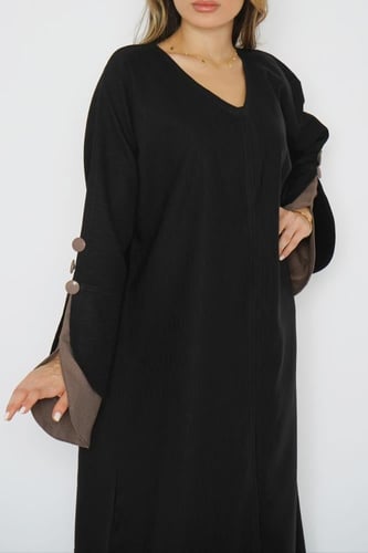 عباية سوداء خامه ممتازة 6030