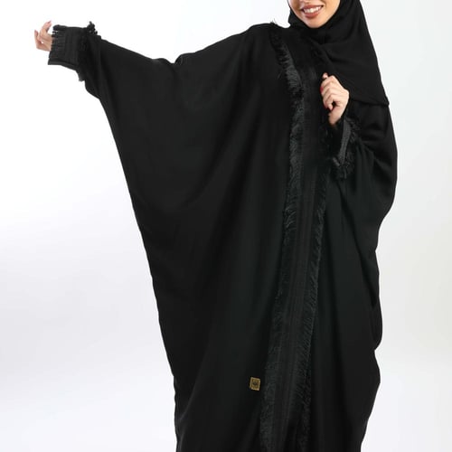 مشلح لون أسود قماش حرير بكلفة مميزة وراقية 5060