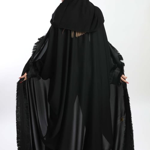 مشلح لون أسود قماش حرير بكلفة مميزة وراقية 5060