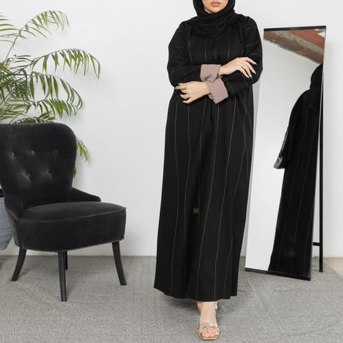 عباية سوداء كلاسيك N1028