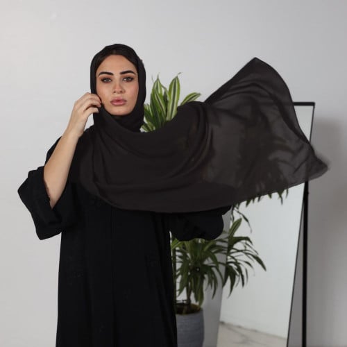 طرحة سادة لون رمادي غامق T065