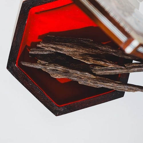 صندوق خشبي مصدّف دمشقي سداسي متوسط