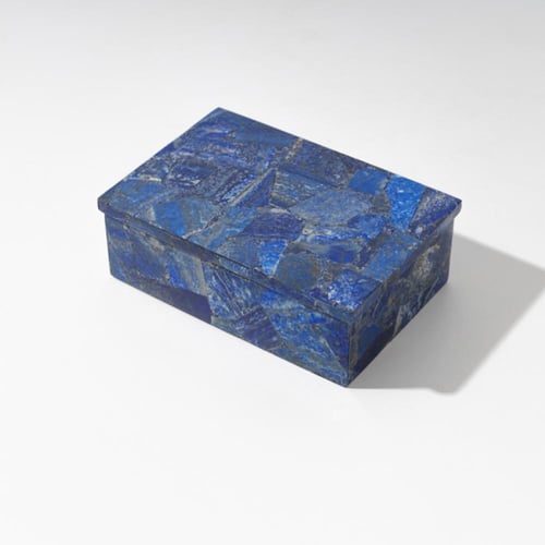 صندوق ثقيل من الرخام الفاخر ذو اللون الأزرق الفاخر...