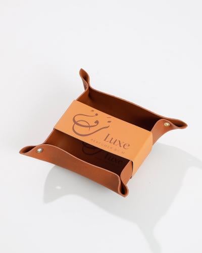 صحن جلدي للعود والمجوهرات نقشة ترف