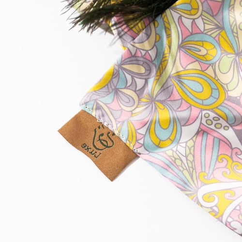 سكارف حرير بالفورير مطعّم بالكرستال الفاخر دبل فيس