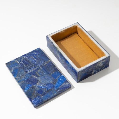 صندوق ثقيل من الرخام الفاخر ذو اللون الأزرق الفاخر...