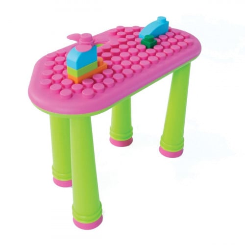 طاولة الأنشطة وتركيب المكعبات 25قطعة (يتوفر بالطلب...