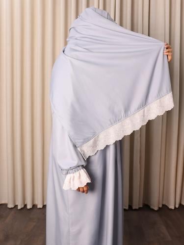 لباس صلاة قطن مشروك بطرحة متصلة