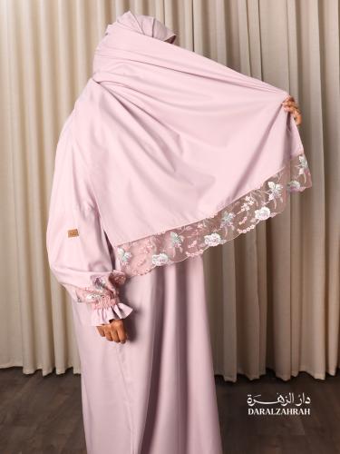 لباس صلاة قطن مشروك بطرحة متصلة