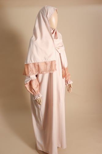 لباس صلاة قطن مشروك بطرحة متصلة