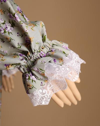 شرشف صلاة قطني نصف كلوش بلون أخضر من دار الزهرة