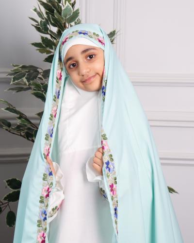 لباس صلاة التكليف من قطعتين 6-8 سنوات- اللون ابيض...