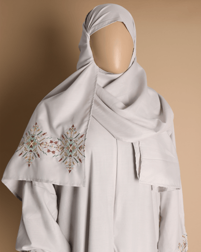 لباس صلاة قطن مشروك بطرحة متصلة