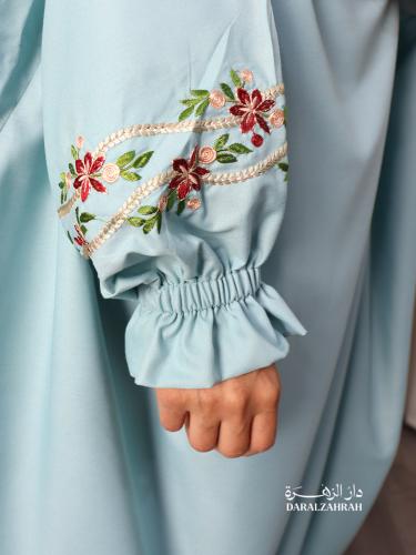 شرشف صلاة قطن مشروك نصف كلوش أزرق