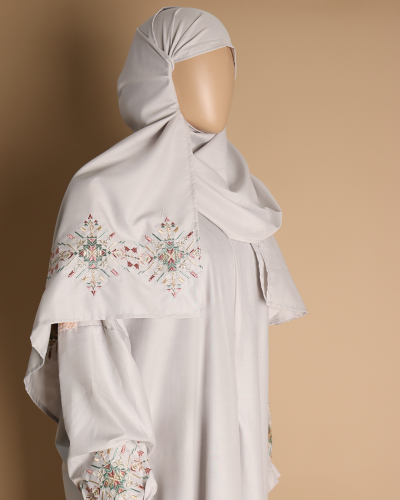 لباس صلاة قطن مشروك بطرحة متصلة