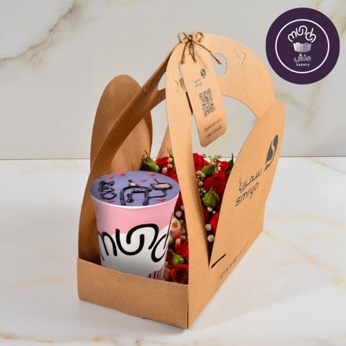 باكج ورد طبيعي وكيك منش