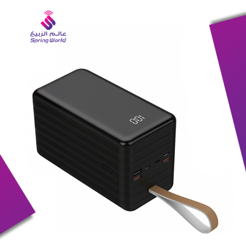 بطارية متنقلة بشاشة رقمية وكشاف PONE 120000 mAh PD...