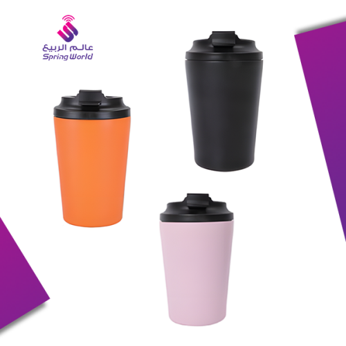 كوب حافظ للحراره فيرتك مع مسكة جلد هدية