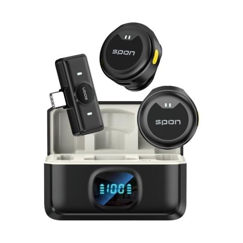 SPON wireless microphone 2IN1 مايك لاسلكي يدعم ايف...