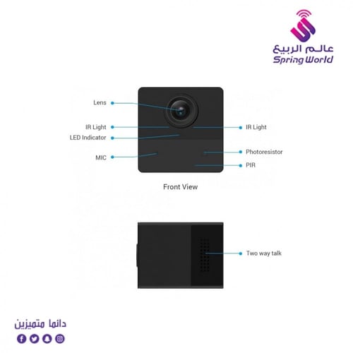 كاميرا مراقبة منزلية داخلية صغيرة الحجم تعمل بالبط...