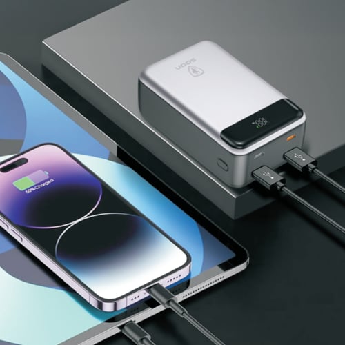 بطارية متنقلة 30 الف حجم صغير و يدعم الشحن السريعS...