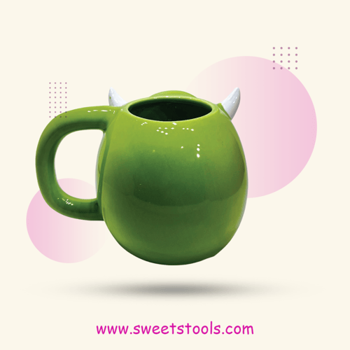 كوب سيراميك المارد أخضر بعين واحدة